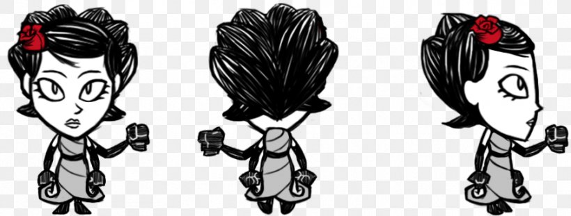 Don't Starve Character Wiki, PNG, 907x345px, Character, Black Hair, Cartoon, Fiction, Fictional Character Download Free
