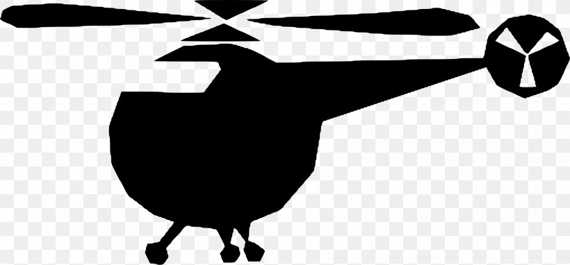 Helicopter Clip Art, PNG, 2273x1061px, Helicopter, Beak, Bird, Black And White, Com Download Free