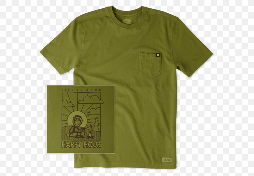 T-shirt Green Sleeve, PNG, 570x570px, Tshirt, Active Shirt, Brand, Green, Pocket Download Free
