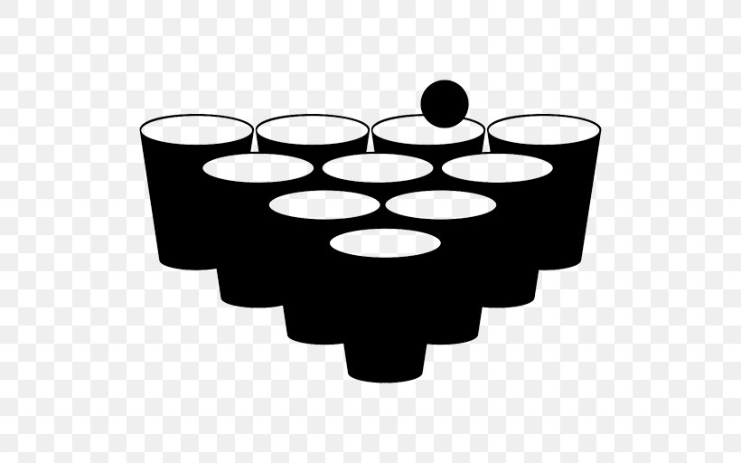 Beer Pong Beer Pong Ping Pong Clip Art, PNG, 512x512px, Pong, Beer, Beer Pong, Black And White, Drinking Game Download Free
