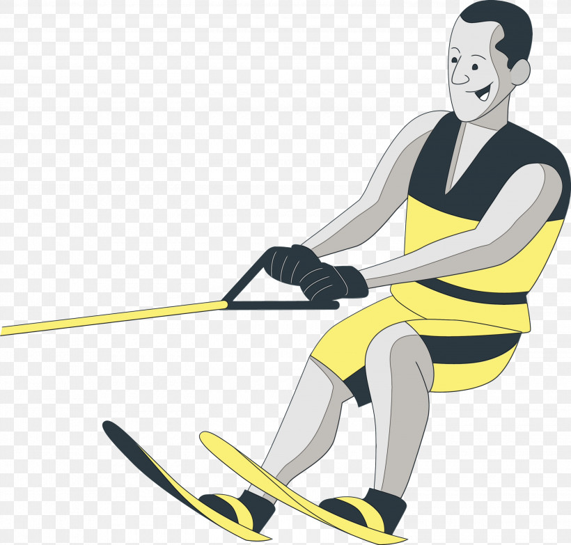 Ski Binding Shoe Baseball Yellow Baseball, PNG, 3000x2868px, Watercolor, Baseball, Character, Joint, Line Download Free