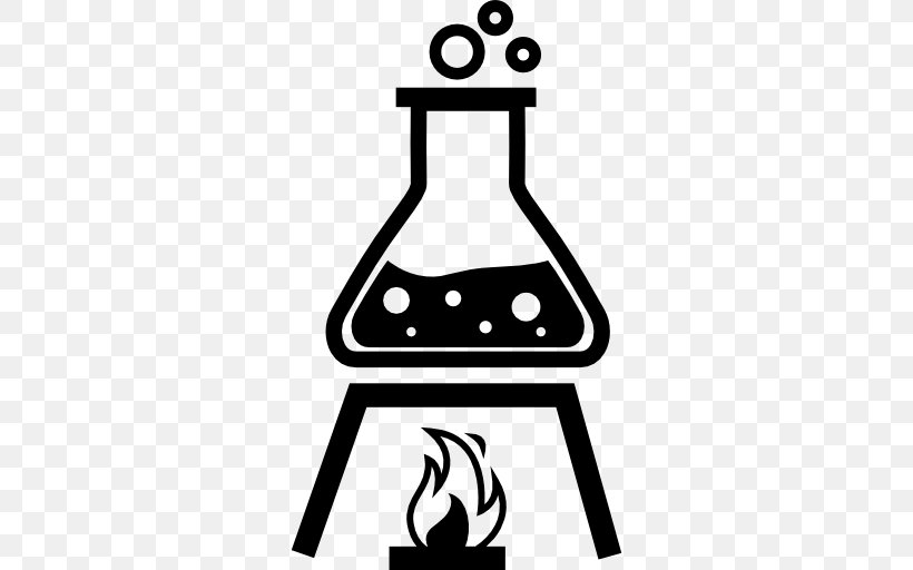 Laboratory Flasks Experiment Chemistry, PNG, 512x512px, Laboratory Flasks, Artwork, Beaker, Black, Black And White Download Free