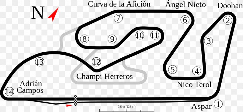 Circuit Ricardo Tormo Cheste Circuito De Kotarr Circuito De Jerez Race Track, PNG, 1280x593px, Circuit Ricardo Tormo, Area, Auto Part, Automotive Design, Black And White Download Free