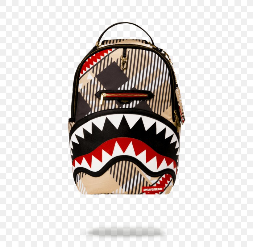 Cartoon Shark, PNG, 800x800px, Sprayground Backpack, Backpack, Bag, Beige, Clothing Accessories Download Free