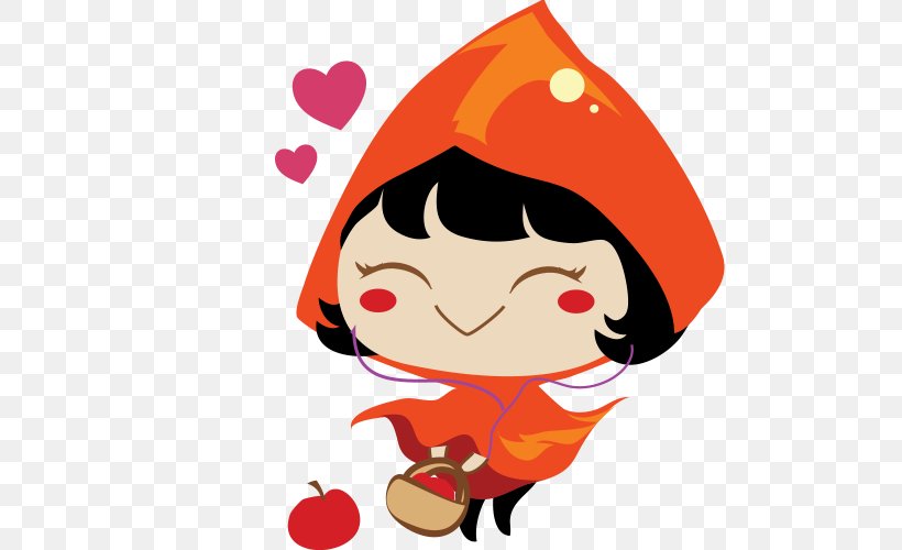 Emoji Sticker Little Red Riding Hood AppAdvice.com, PNG, 500x500px, Watercolor, Cartoon, Flower, Frame, Heart Download Free