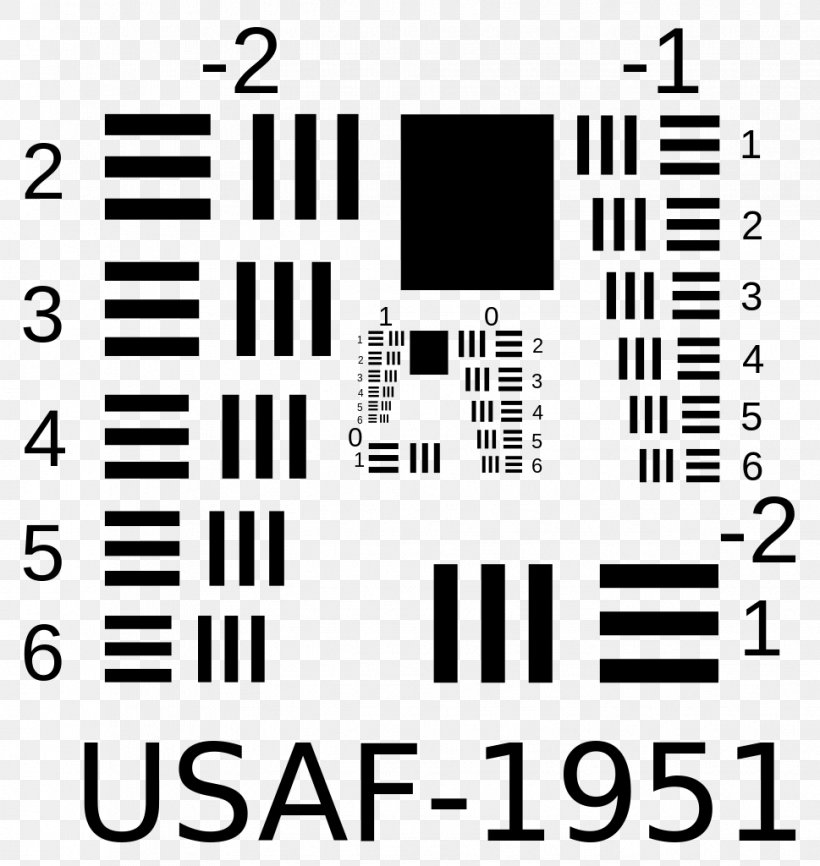 1951 USAF Resolution Test Chart United States Air Force Image Scanner Test Card PNG 969x1024px