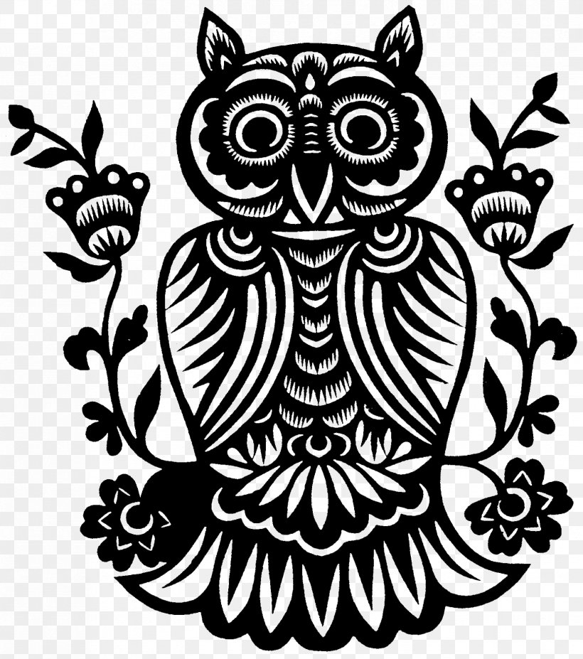 Owl Folk Art Papercutting, PNG, 1653x1869px, Owl, Art, Beak, Bird, Bird Of Prey Download Free