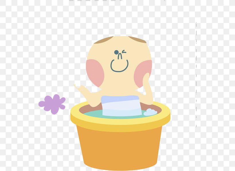 Bathing Cuteness Infant Illustration, PNG, 554x595px, Bathing, Art, Blinking, Cartoon, Child Download Free