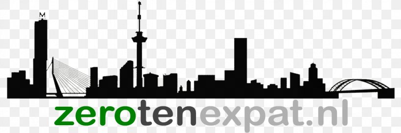 Euromast Skyline Silhouette Photography City, PNG, 1227x409px, Euromast, Brand, City, Cityscape, Drawing Download Free