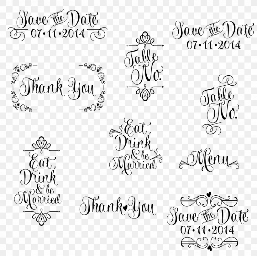 Wedding Invitation Save The Date Paper Clip Art, PNG, 1600x1600px, Wedding Invitation, Area, Art, Black, Black And White Download Free