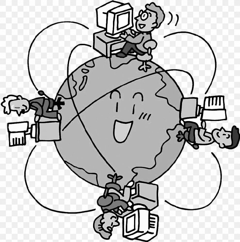Internet Computer Network Global Network, PNG, 990x1000px, Internet, Area, Artwork, Black And White, Cartoon Download Free
