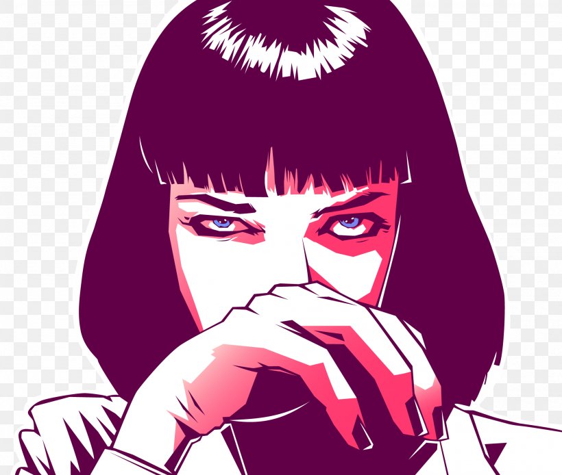 Mia Wallace Pop Art Drawing Poster, PNG, 2000x1693px, Watercolor, Cartoon, Flower, Frame, Heart Download Free
