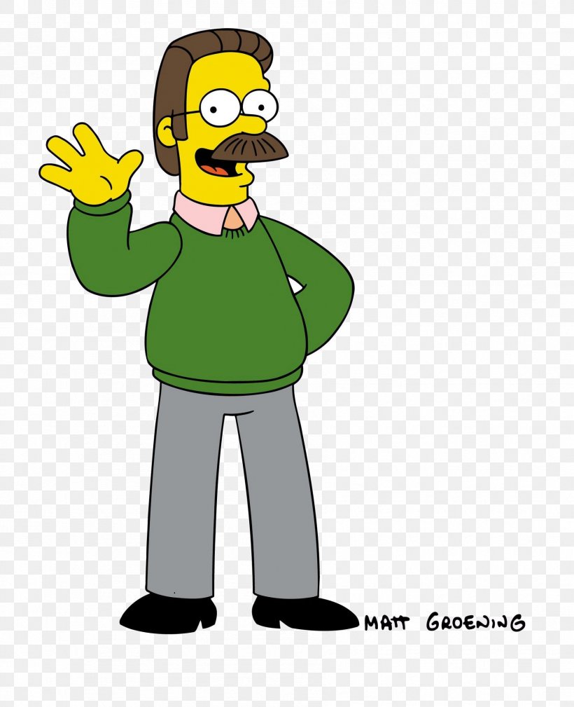 Ned Flanders Cartoon Character Moustache, PNG, 1801x2217px, Ned Flanders, Art, Beak, Bird, Cartoon Download Free