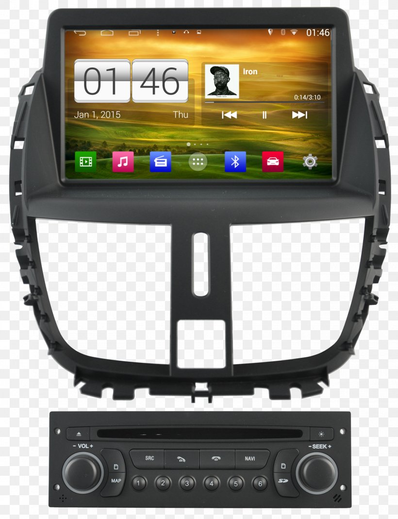 Peugeot 207 Peugeot 206 Car GPS Navigation Systems, PNG, 1520x1983px, Peugeot 207, Android, Automotive Head Unit, Automotive Navigation System, Bmw 1 Series Download Free