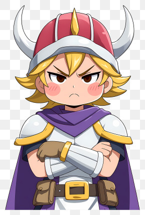 Yuga Aoyama - Cute Chibi Viking Knight PNG
