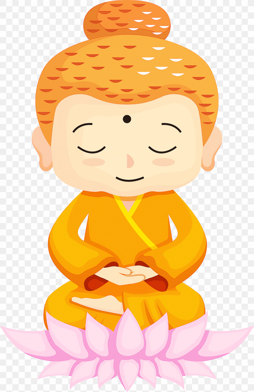 Bodhi Lotus Lotus, PNG, 1943x2999px, Bodhi Lotus, Cartoon, Lotus, Orange, Smile Download Free