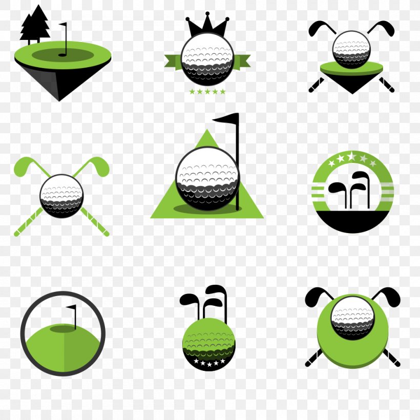 Golf Club Euclidean Vector Logo, PNG, 1000x1000px, Golf, Area, Artwork, Ball, Brand Download Free