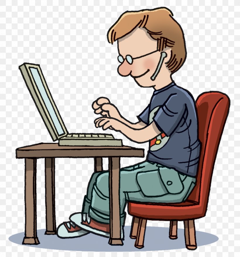 Computer Keyboard Typing Clip Art, PNG, 957x1024px, Computer Keyboard, Arm, Blog, Cartoon, Chair Download Free