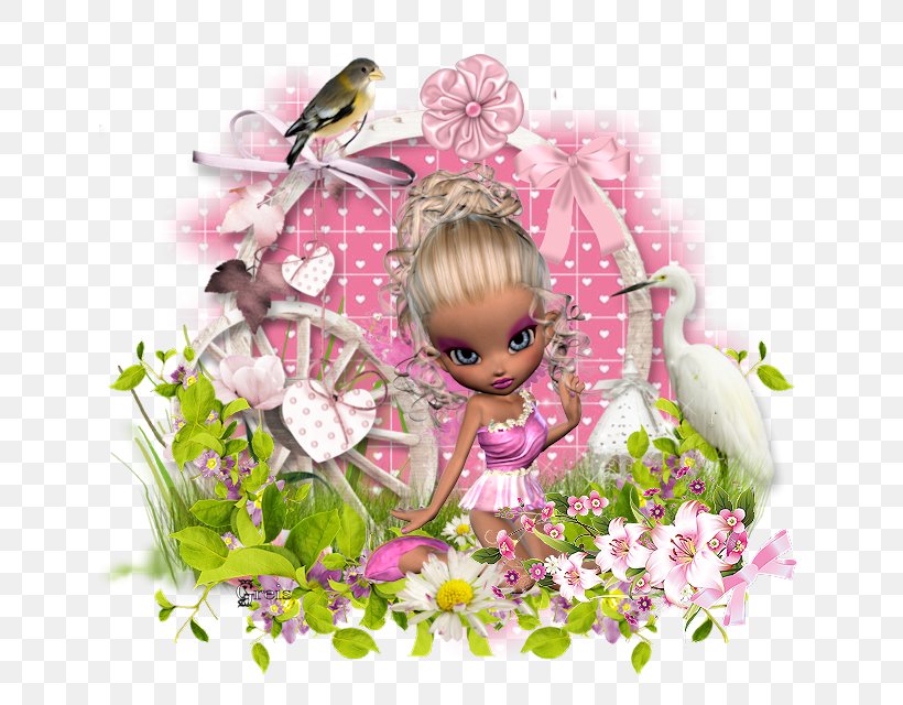 Floral Design Pink M Character Doll, PNG, 640x640px, Floral Design, Character, Doll, Fiction, Fictional Character Download Free