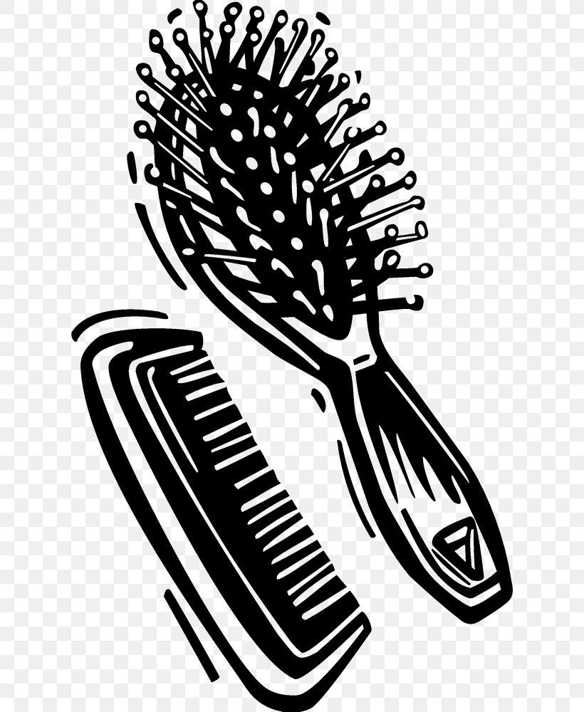 combing hair clipart black and white christmas