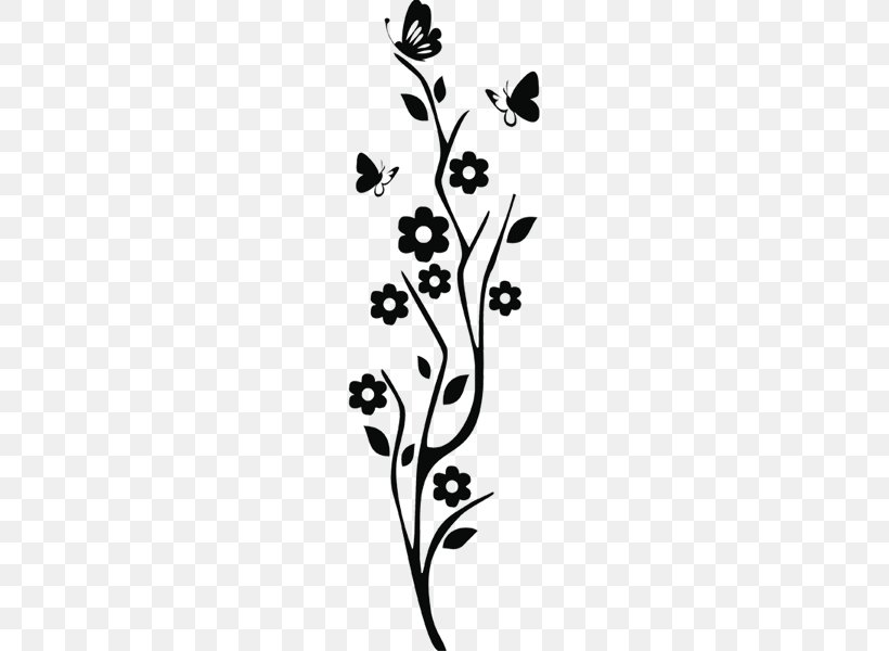 Vector Graphics Floral Design Illustration Ornament, PNG, 600x600px, Floral Design, Art, Black, Black And White, Blossom Download Free