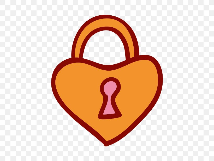 Padlock Line Clip Art, PNG, 618x618px, Padlock, Area, Heart, Orange, Symbol Download Free