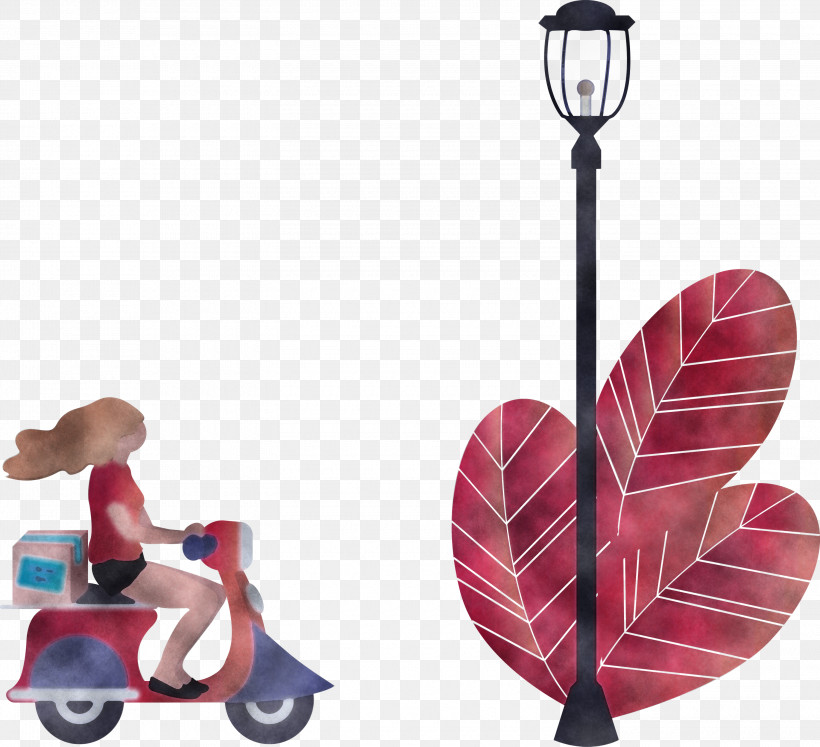 Street Light Motorcycle Delivery, PNG, 3000x2736px, Street Light, Delivery, Girl, Motorcycle, Plant Download Free