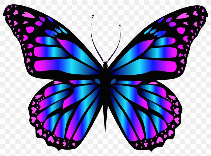 Butterfly Blue Clip Art, PNG, 6347x4697px, Butterfly, Blue, Brightness, Brush Footed Butterfly, Color Download Free