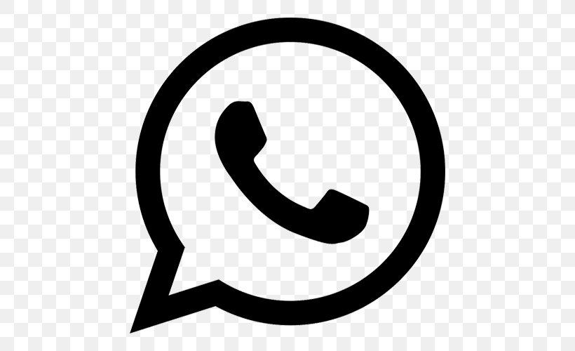 WhatsApp Logo, PNG, 500x500px, Whatsapp, Area, Black And White, Logo, Smile Download Free