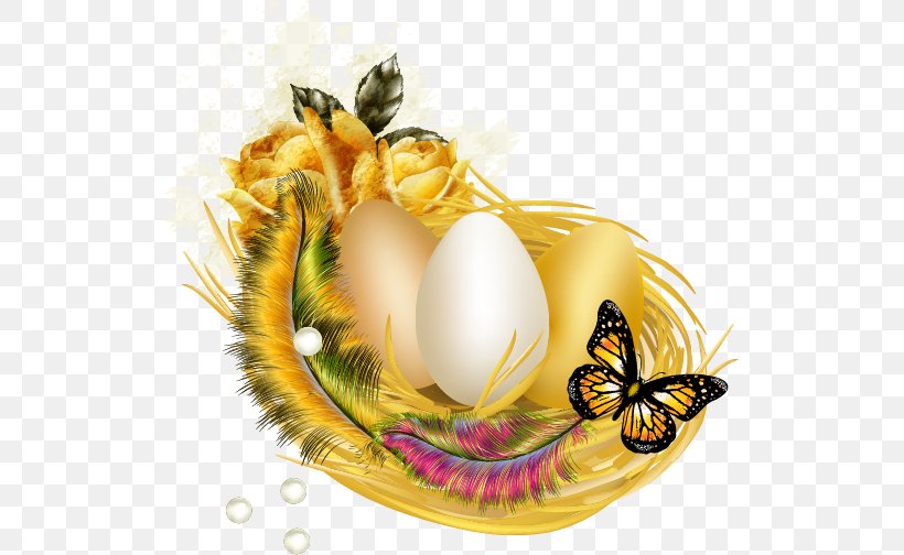 Easter Egg Clip Art, PNG, 521x504px, Easter, Bee, Butterfly, Easter Egg, Egg Download Free