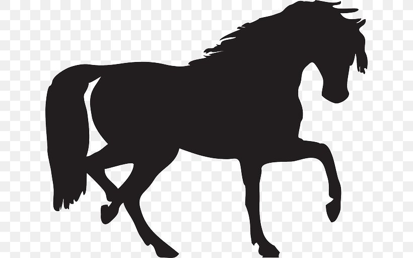 Mustang Silhouette Clip Art, PNG, 640x512px, Mustang, Black, Black And White, Bridle, Collection Download Free