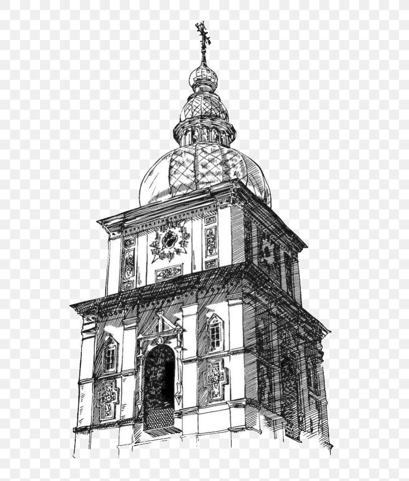 Kiev Drawing Royalty-free Photography, PNG, 700x965px, Kiev, Arch, Architecture, Bell Tower, Black And White Download Free