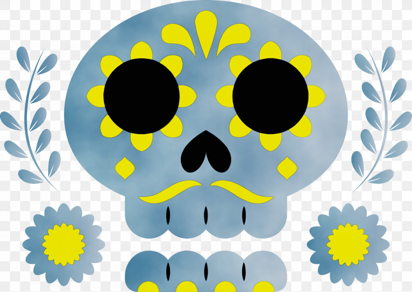 Snout Smiley Yellow Circle Pattern, PNG, 3000x2127px, Day Of The Dead, Analytic Trigonometry And Conic Sections, Circle, Computer, D%c3%ada De Muertos Download Free