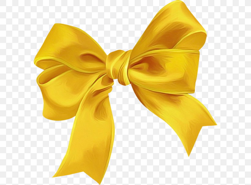 Bow Tie, PNG, 600x604px, Yellow, Bow Tie, Hair Accessory, Knot, Ribbon Download Free