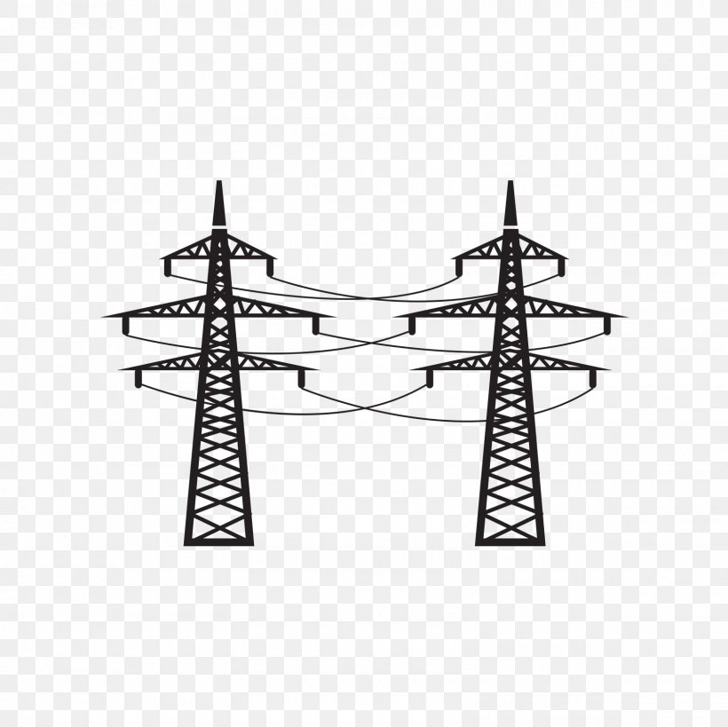 High Voltage Tower, PNG, 1600x1600px, High Voltage, Black, Black And White, Cartoon, Monochrome Download Free