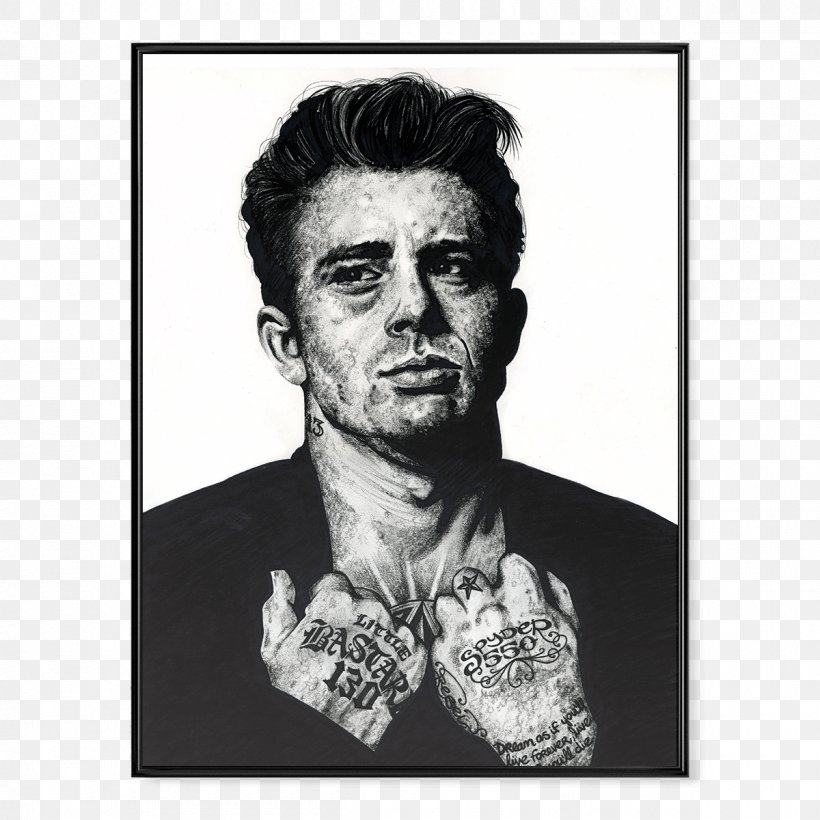 James Dean Rebel Without A Cause Printmaking Drawing Tattoo, PNG, 1200x1200px, Watercolor, Cartoon, Flower, Frame, Heart Download Free