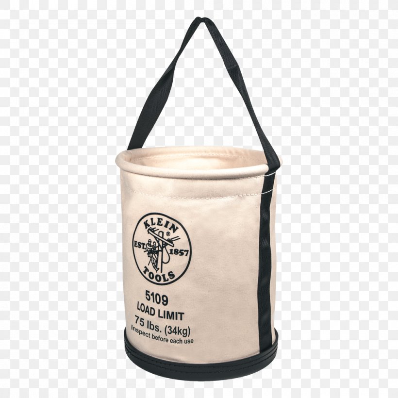 Klein Tools Hand Tool Bucket Canvas, PNG, 1000x1000px, Klein Tools, Bag, Bucket, Canvas, Hand Tool Download Free
