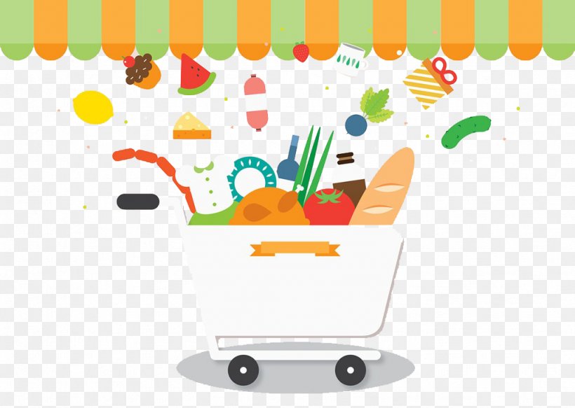 Shopping Cart Supermarket Flat Design Clip Art, PNG, 1024x729px, Shopping, Area, Department Store, Flat Design, Food Download Free