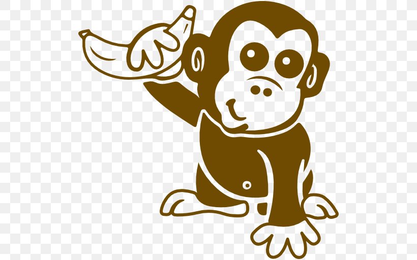 The Little Monkey Scatters Flowers, PNG, 512x512px, Logo, Area, Art, Artwork, Black And White Download Free