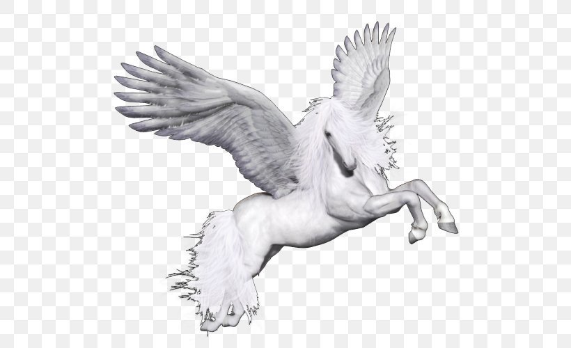 Pegasus Clip Art Image Desktop Wallpaper, PNG, 500x500px, Pegasus, Animal Figure, Art, Bird, Drawing Download Free