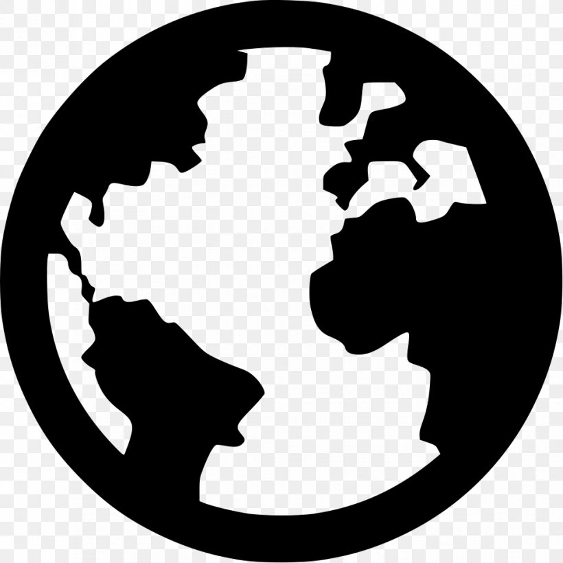 Globe World Map, PNG, 981x981px, Globe, Atlas, Black And White, Human Behavior, Icon Design Download Free