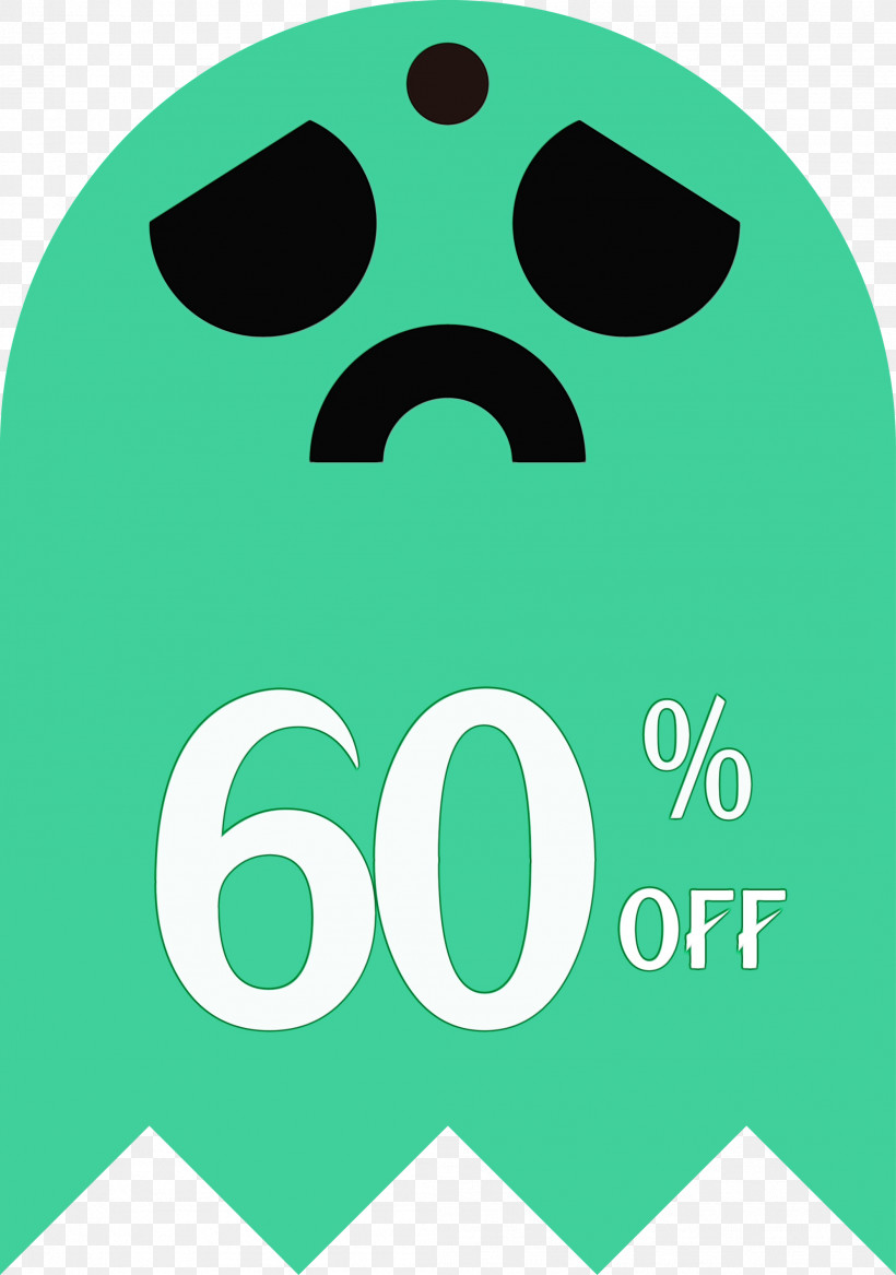 Logo Smiley Green Snout Line, PNG, 2107x3000px, 60 Discount, 60 Off, Halloween Discount, Area, Green Download Free
