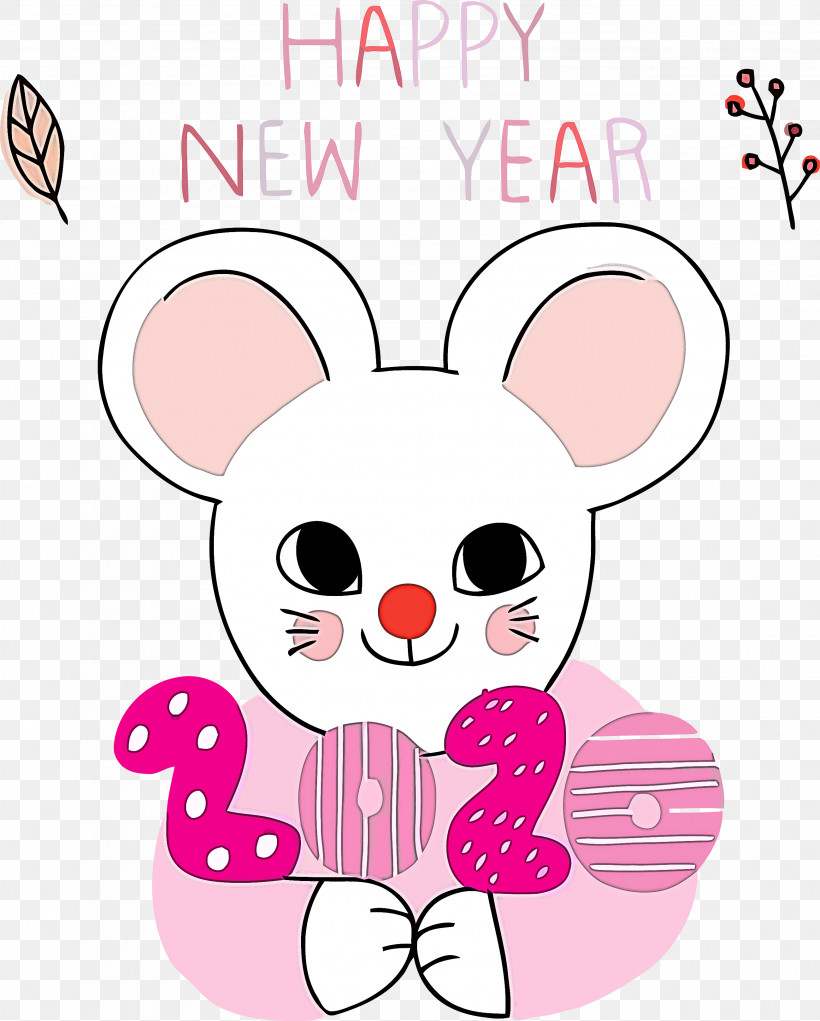 Happy New Year 2020 New Years 2020 2020, PNG, 2599x3238px, 2020, Happy New Year 2020, Animal Figure, Cartoon, Ear Download Free