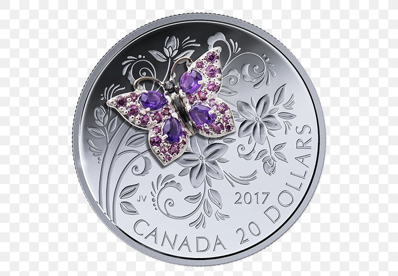 Butterfly Canada Silver Coin Royal Canadian Mint, PNG, 570x570px, Butterfly, Canada, Canadian Dollar, Canadian Silver Maple Leaf, Canadian Twentydollar Note Download Free
