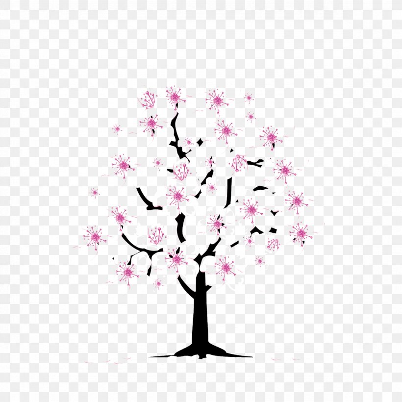 Cherry Blossom Tree Clip Art, PNG, 2362x2363px, Blossom, Apple, Branch, Cherry, Cherry Blossom Download Free
