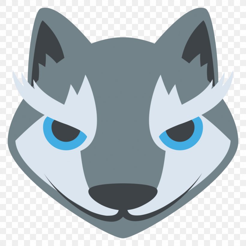 Gray Wolf Emoji Text Messaging Emoticon, PNG, 1024x1024px, Gray Wolf, Carnivoran, Cat, Cat Like Mammal, Dog Like Mammal Download Free
