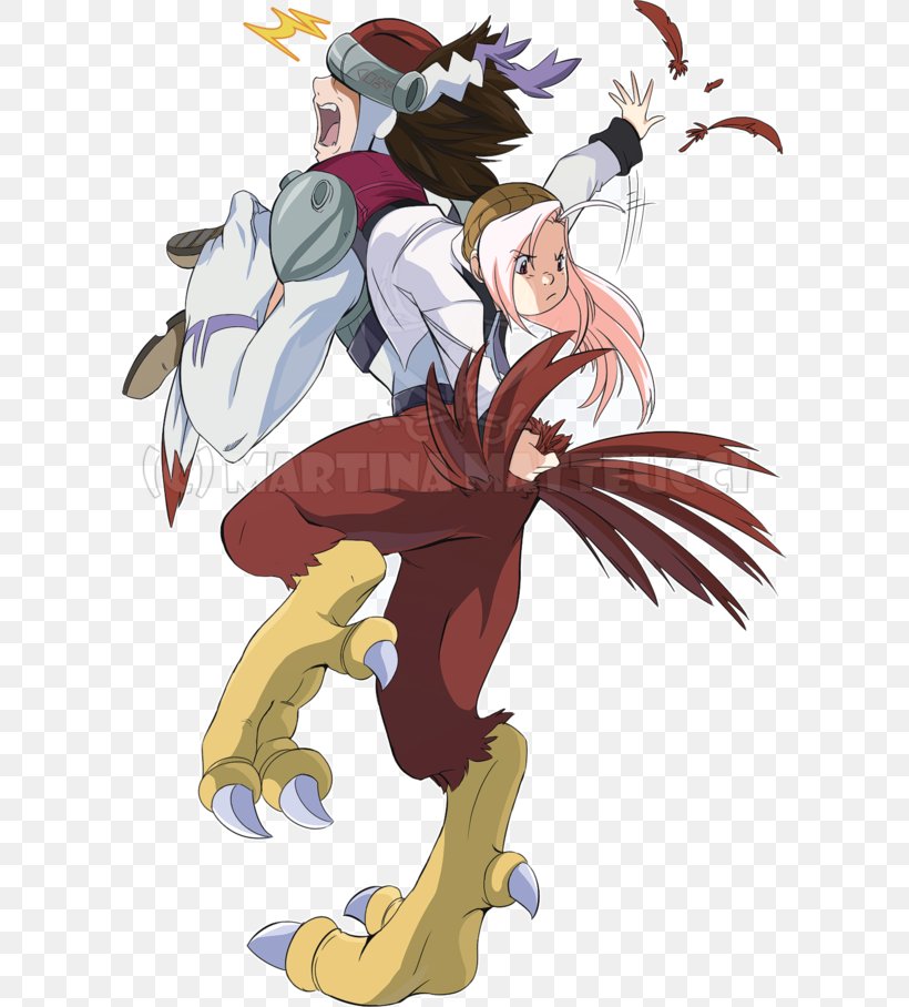 Gatomon Digimon Hawkmon Fan Art Silphymon, PNG, 600x908px, Watercolor, Cartoon, Flower, Frame, Heart Download Free