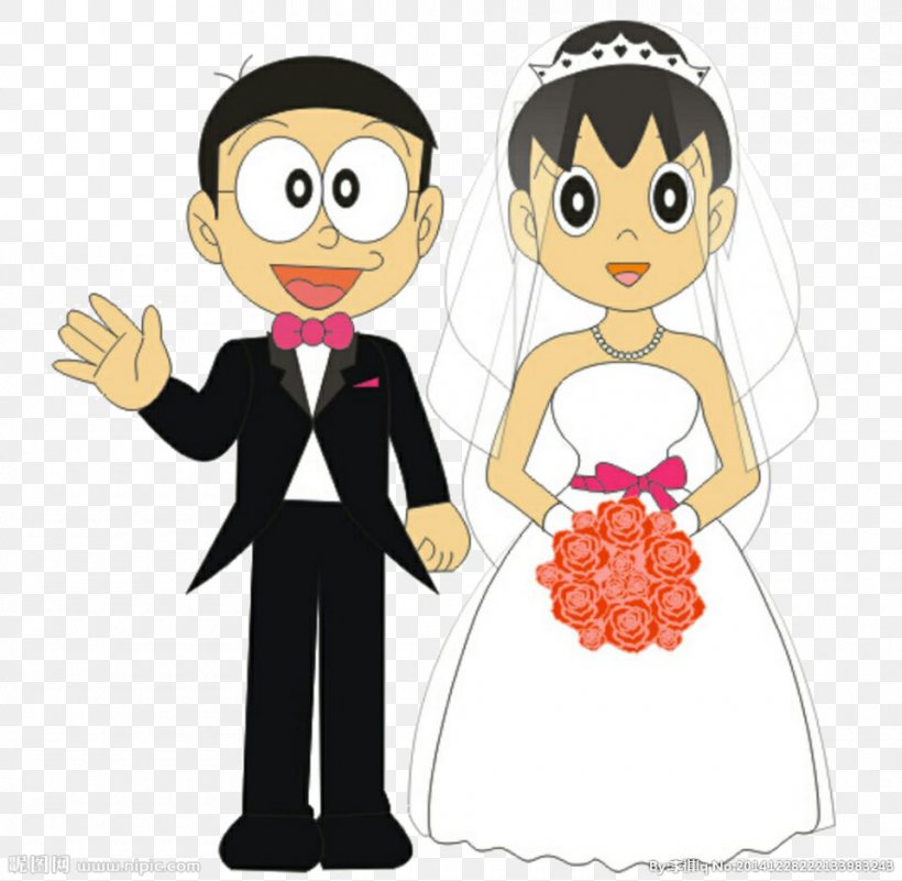 Nobita Nobi Shizuka Minamoto Animation Doraemon Wedding, PNG, 960x938px, Watercolor, Cartoon, Flower, Frame, Heart Download Free