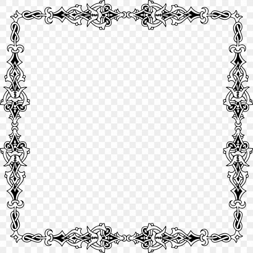 Picture Frames WebP, PNG, 2332x2332px, Picture Frames, Area, Black And White, Body Jewelry, Chain Download Free