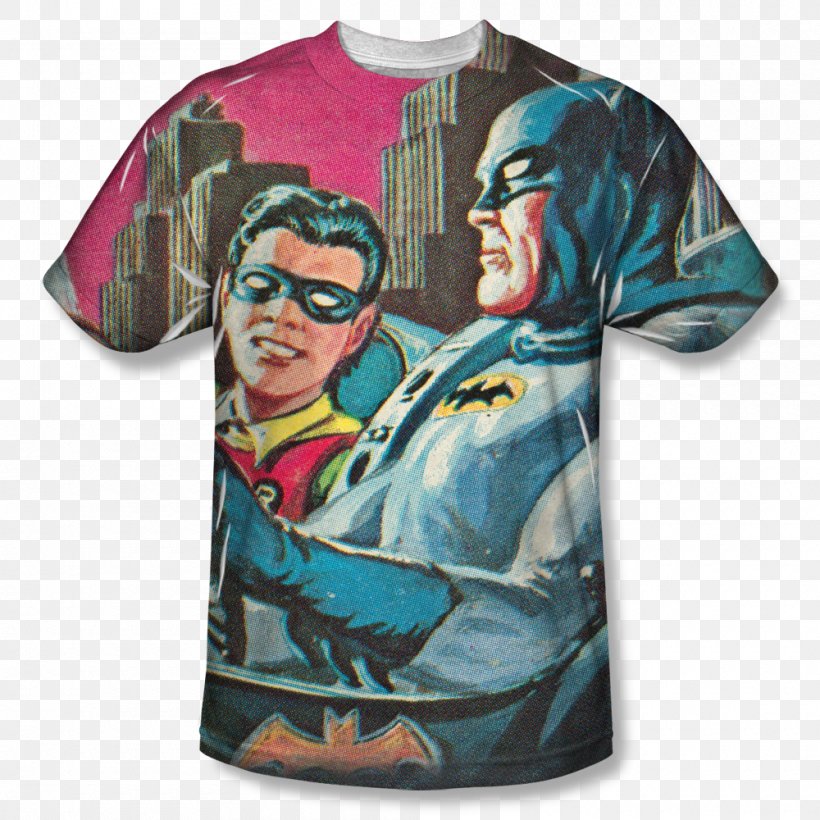 T-shirt Batman Adam West Joker Bat-Signal, PNG, 1000x1000px, Tshirt, Adam West, Art, Batman, Batman The Animated Series Download Free
